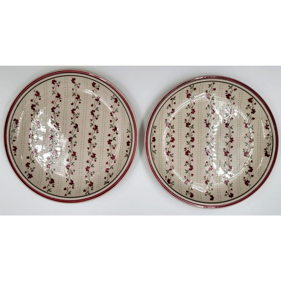2 Regency American Country Collection Newcor Stoneware Williamsburg Salad Plates - Picture 4 of 11